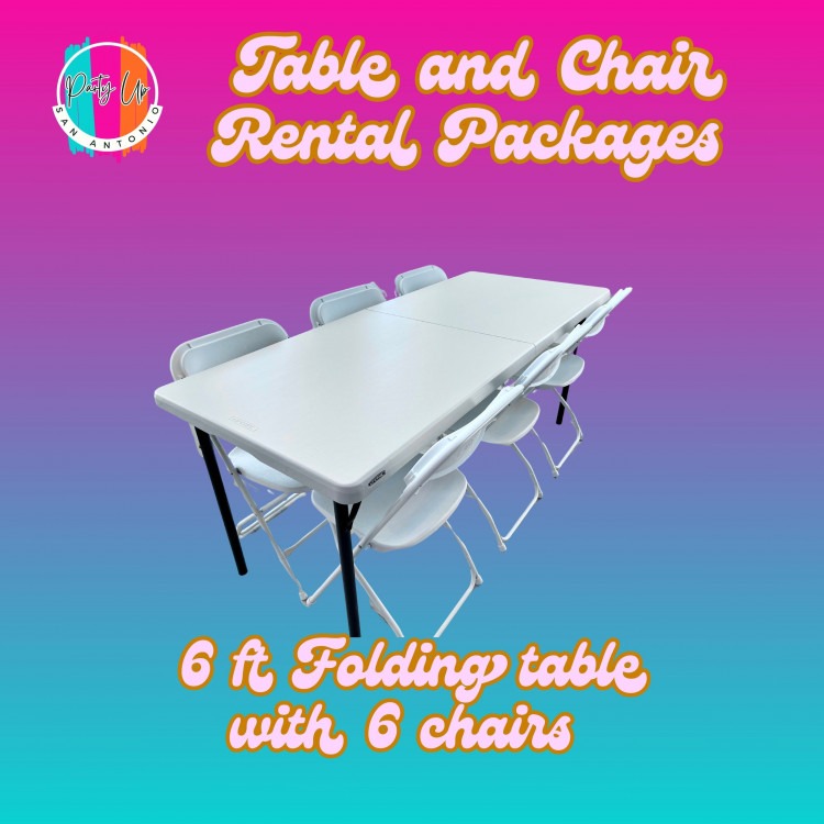 6 foot Folding Table Package