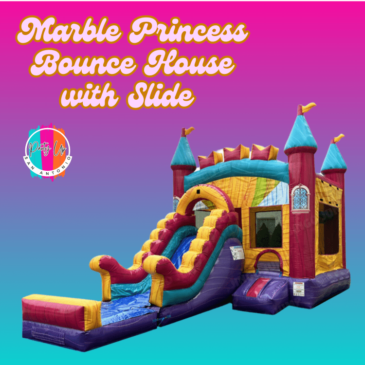 Marble Princess Bounce House with Slide