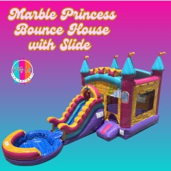 Marble Princess Bounce House with Slide