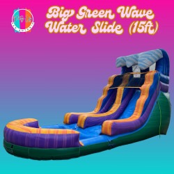 15 ft Big Green Wave Waterslide