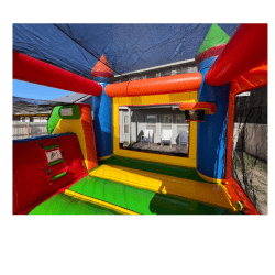 colorful20combo20inside201 1714015018 Colorful Castle Bounce House with slide