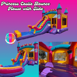 Princess Castle Bounce House with Slide