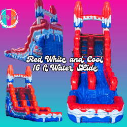 Red, White and Cool Popsicle Water Slide 16'
