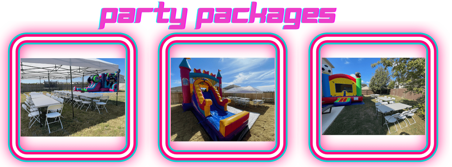 Party Packages Banner Party rental packages in San Antonio