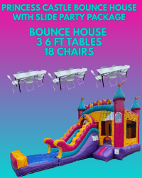Princess Castle with Slide Small Party Package