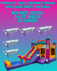 Princess Castle with Slide Large Party Package