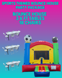 Sports Themed Bounce House Small Party Package