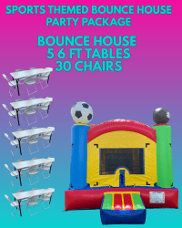 Sports Themed Bounce House Large Party Package