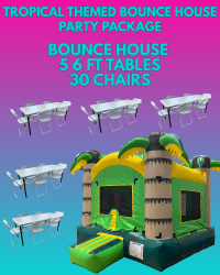 Tropical Themed Bounce House Large Party Package