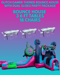 Gamer Bounce House with Dual Slides Small Party Package
