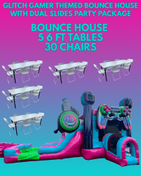 Gamer Bounce House with Dual Slides Large Party Package