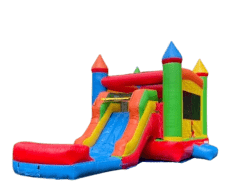 Colorful Castle Bounce House with slide (Wet/Dry)