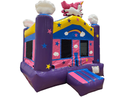 Fluffy Unicorn Bounce House (Dry)