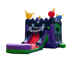 Monster Themed Bounce House with Slide (Wet/Dry)