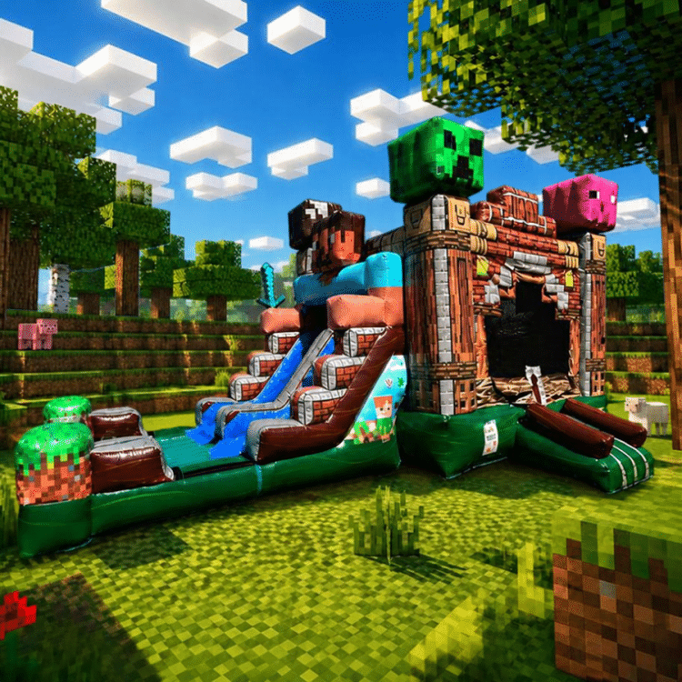 Minecraft Bounce House Combo